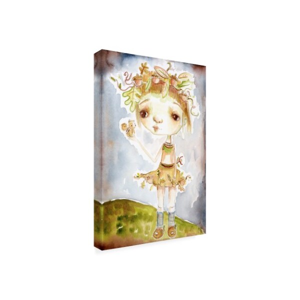 Mindy Lacefield 'Acorn Princess' Canvas Art,12x19